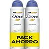 Dove Confezione di risparmio deodorante spray 48h originale senza alcol per donna, con olio nutriente naturale al 100% e 1/4 di crema idratante, confezione da 2 x 200 ml