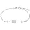 amor Bracciale Identità 925 Argento Sterling per Donna, 16+2 cm, Argento, Confezionato in Scatola Regalo Gioielli, 2016493