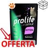 Prolife Cat Lifestyle Kitten Salmone - Bustina Da 85 Gr - CONFEZIONE RISPARMIO