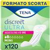 TENA Discreet Mini Ultra Assorbenti, 6 x 20 Pezzi | Per Donna,120 Assorbenti Totali, Pacco Scorta Mensile, Discreti e Confortevoli