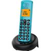 ALCATEL E160 - Telefono Fisso Cordless DECT - Design Compatto - Grande Display Retroilluminato - Funzione Blocco Chiamate Indesiderate - 3 Memorie Dirette - Blu