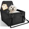 CIMOYBAI Seggiolino auto per cani molto stabile, seggiolino per cani di piccola e media taglia, Oxford, traspirante, lavabile, per sedile posteriore, pieghevole (Nero)