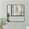 Americanflat Specchio Quadrato da Parete 60x60 cm con Cornice Nera - Moderno per Bagno, Camera, Salotto