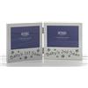 Shudehill Giftware Shudehill 72219 - Cornice per foto doppia, 12,7 x 7,6 cm, in metallo satinato, 12,7 x 8,9 cm