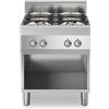 Cucina a gas 4 fuochi su vano aperto 70x70x85 cm