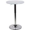 Brigros WeHome - Tavolo Bar Regolabile in Altezza, Quadrato o Rotondo, Disponibile in Diversi Colori (Grey, Rotondo)