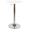 Brigros WeHome - Tavolo Bar, Tavolino Alto, Tavolino Da Salotto Regolabile In Altezza, Tavolo Quadrato O Tavolo Rotondo, Tavolo Cucina Disponibile In Diversi Colori (White, Rotondo)