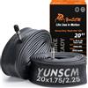 YunSCM 2 Pcs 47/57-406 Camere d'aria 20x1.75/1.95/2.25 TR4A-34L Valve Compatibile Ispessimento 20 pollice bike Camere d'aria 20x1.75 20x1.95 20x2.0 20x2.10 20x2.125 20x2.25