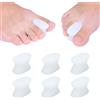 Leikedun 6 Pezzi Divisori per Dita, Separatori in Gel per le Dita Dei Piedi, Distanziale Dita Dei Piedi, Prevengono l'attrito e Alleviano lo Stress