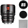 7artisans 85mm T2.1 Obiettivo cinematografico professionale S35 Telaio compatibile con Canon RF-S Mount per RED KOMODO/KOMODO X/CANON C70/R7/R50/R85 (Nero)