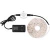FOLGEMIR 1 metro Luce notturna a LED - Bianco Caldo, strisce LED con sensore di movimento PIR, set completo con trasformatore DC 12V, IP65 impermeabile per letti bambini, mobili da corridoio, cucina