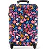 NoBoringSuitcases.com bagaglio a mano, trolley, valigia da 10 kg, rigida, leggera, valigie da viaggio per cabina, aereo, con 4 ruote girevoli, manico estensibile, 55x40x20 cm, Motivo floreale colorato