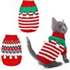 TAXTYHRE Maglione Natale per Cani e Gatti, 2pcs Vestiti e Costumi Natalizi per Animali di Piccola e Media Taglia (L)