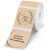 YIKIADA - 300 etichette termiche rotonde in vinile - 30 mm - compatibili con M110/M220/T50M - Marrone