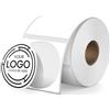 YIKIADA Etichette termoadesive 30 mm compatibili con M110/M220/T50M, rotonde, in vinile, autoadesive, rotolo di etichette adesive, 300 pezzi, bianco