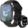 Fitonme Smartwatch Uomo Donna (2 cinghie)1,83'' HD Smart Watch Con Chiamata Bluetooth, Frequenza Cardiaca e Monitoraggio Del Sonno, IP67 Impermeabile, 100+ Modalità Sport Fitness Tracker iOS Android,Nero