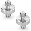 SMALLRIG 1/4 Maschio a 1/4 Maschio filettato Vite Adattatore per Camera/Treppiedi/Monopiede/Ballhead (2 pezzi) - 828