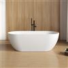 rivea Malie vasca da bagno freestanding per sistemi di scarico e troppopieno personalizzati L: 180 La: 80 cm, BR0072WM, Malie bianco opaco [Vasche da Bagno > Vasche da Bagno Freestanding]