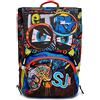SJ GANG STYLE JAM GANG Zaino Scuola Estensibile SJ - Funny Adventure Boy Bambino - Blu con due fantasie - Flip System