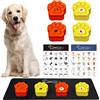 BUYVIKAY Set di Bottoni per Cani a 4 Colori, Buzzer con Funzione di Registrazione per Cani, Allenamento per Animali Domestici, Pulsante per la Comunicazione, Bottoni per Cani 1 Tappetino di Gomma