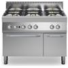 Cucina a gas 6 fuochi con forno a gas 110x70x85 cm
