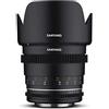 Samyang MF 50 mm T1,5 VDSLR MK2 Canon EF - Obiettivo standard cinese e video per Canon EF, distanza focale fissa, 50 mm, Follow Focus, corona dentata full-size e APS-C, risoluzione 8K, nero
