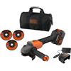 BLACK + DECKER Smerigliatrice angolare a batteria ioni di litio BLACK + DECKER BCG6L8F1S-QW Ø 115 mm, 4 Ah, 1 batteria