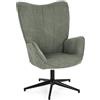 Bizzotto Poltrona in Tessuto Verde mod. Inas cm 69x72x h.50