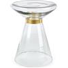 Bizzotto Tavolino Azmin Vetro Clear Ø36cm Trasparente e Oro