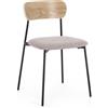 Bizzotto Sedia da Interno Genevieve colore Visone