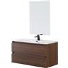 Generico MOBILE BAGNO SOSPESO 2 CASSETTI CM.80 NOCE