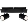 Briloner Barra Spot Run 2 Luci Attacco GU10 in Metallo colore Nero