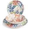 HH Lifestyle Servizio di Piatti da Tavola 18 Pezzi Mayabay Stoneware