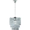 Trio Sospensione Orient Tonda con Strass Acrilico Ø25cm Attacco E27