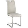 Bizzotto Sedia Interno Kenneth in Ecopelle Colore Grigio Ghiaccio