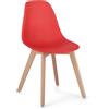 Bizzotto Sedia da Interno System Colore Rosso Gambe Legno