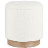 Bizzotto Pouf Contenitore Zoya Colore Bianco Diametro 30,5x h.35 cm