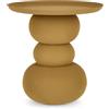 Bizzotto Tavolino da Interno Alpa Stile Contemporaneo Ø 41cm in Acciaio Colore Giallo Senape