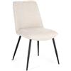 Bizzotto Sedia in Tessuto Cora Colore Beige e Nero