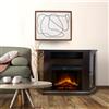Divina Fire Camino Elettrico ad Angolo Madison Colore Noce cm 126x78 h.83