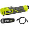 Ryobi Compressore Portatile 4V 1 Batteria 2Ah + Accessori