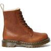 DR MARTENS 1460 SERENA BUTTERSCOTCH ORLEANS MARRONE CUOIO INTERNO IN PELLICCIA