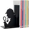 Balvi - Sherlock fermalibri decorativo in metallo di colore nero. Design originale