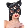 Fever Mock Leather Cat Mask Black