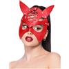 Fever Mock Leather Devil Mask Red