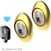 Disec 2 Defender magnetici MAG3G Diamond SUPERTOP H.25 6 chiavi in KA 3GD2ST-25D1 Ottone lucido
