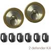 Disec 2 Defender magnetici Monolito MR500 H.25 6 chiavi in KA Ottone lucido