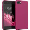 kwmobile Cover per Apple iPhone SE (2022) / iPhone SE (2020) / iPhone 8 / iPhone 7 Custodia - Back Case per Smartphone in Silicone TPU - Protezione Gommata - rosa lampone