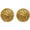 CHANEL Pre-Owned - Orecchini a clip Lion Button anni '90-2000 - Donna - placcatura in oro - Taglia unica