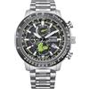 Citizen Orologio Multi-quadrante al Quarzo Giapponese Uomo con Cinturino in Acciaio Inossidabile BY3006-53E